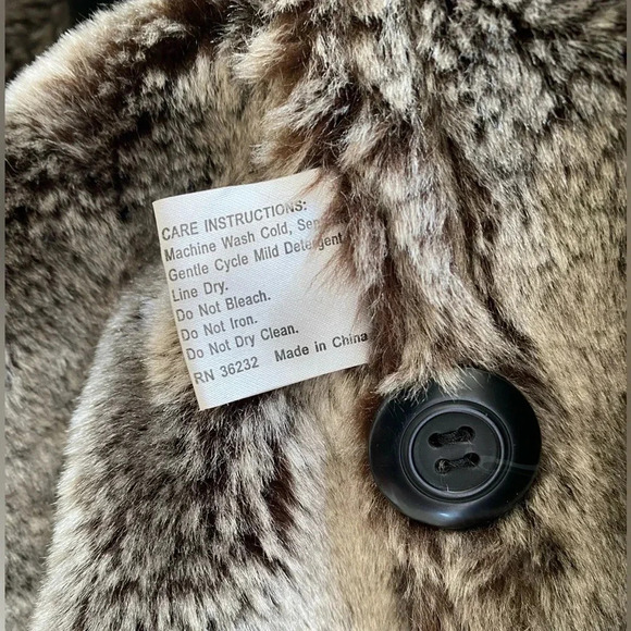 Vintage Jacket Women’s Medium Shearling Faux Suede MidLength Coat Faux Fur Lined - Picture 9 of 10